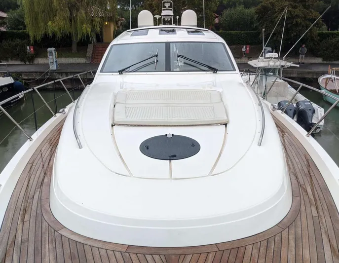  Yacht Photos Pics 2008 Princess V65 yacht with sleek deck design and luxurious sunbathing area.