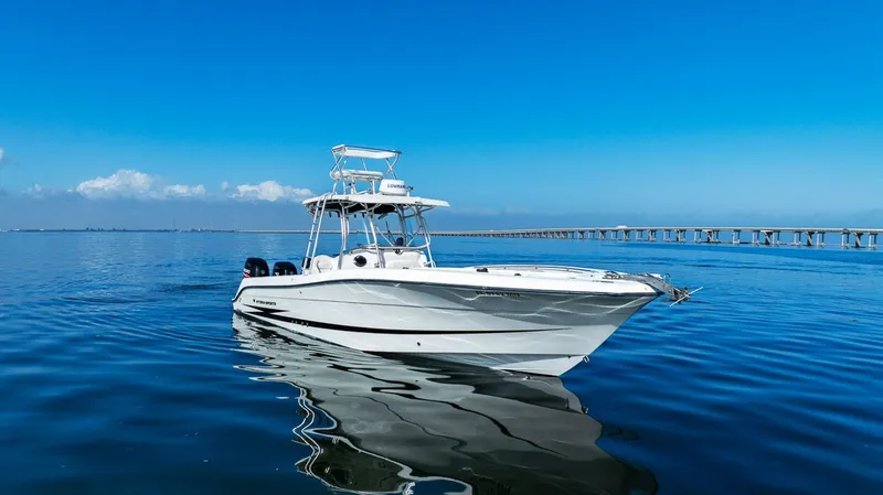  Yacht Photos Pics 2004 Hydra-Sports Vector 3300 CC on calm water.