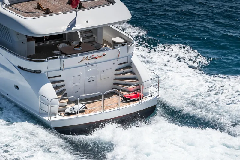 Jasmine Luna Yacht Photos Pics Luxury yacht "JASMINE LUNA" by Moonen, 2007, cruising through ocean waves.