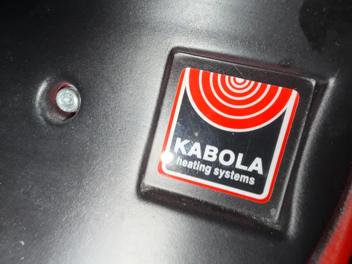 Marco Polo Yacht Photos Pics 2004 Selene Pilothouse featuring Kabola heating systems logo on black surface.