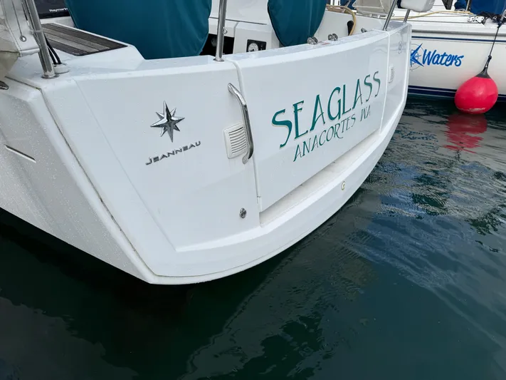 Seaglass Yacht Photos Pics 2019 Jeanneau Sun Odyssey 349 sailboat, named Seaglass, docked in Anacortes marina.