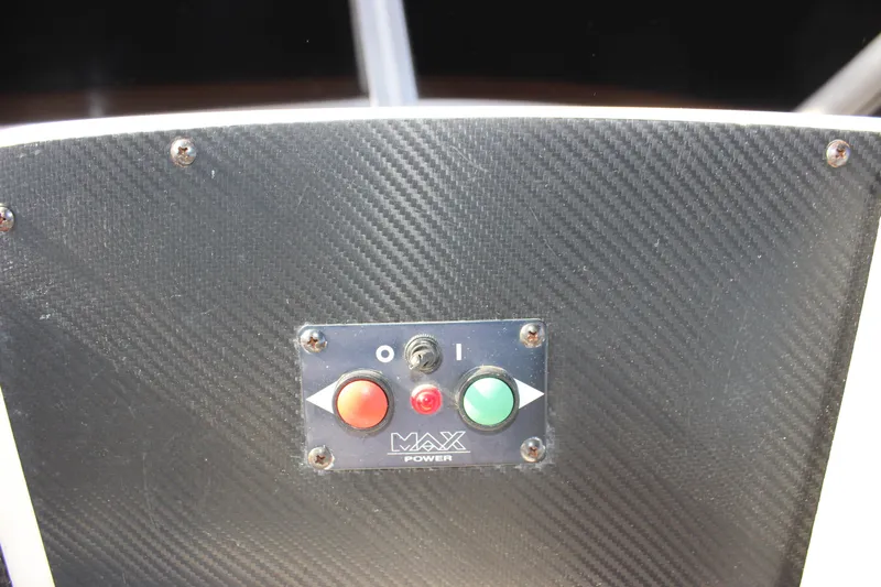  Yacht Photos Pics Control panel on 2002 Regal Commodore 3880 boat with carbon fiber finish.