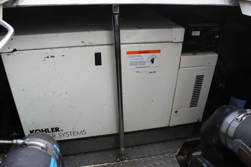  Yacht Photos Pics Kohler power system in 2002 Regal Commodore 3880 engine room.