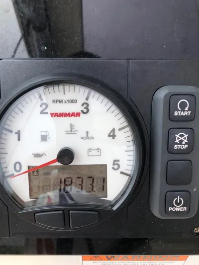 Darwin Yacht Photos Pics Yanmar engine control panel on a 2020 Lagoon 42 catamaran.