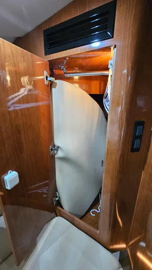  Yacht Photos Pics Wooden closet interior on a 2007 Regal 3760 Commodore yacht.