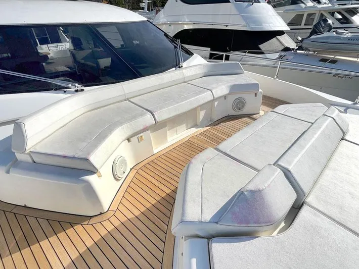  Yacht Photos Pics Luxurious 2018 Ferretti Yachts 550 with spacious deck seating and sleek design.