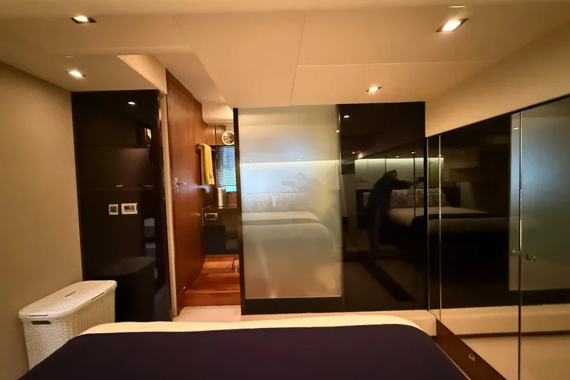 Marckeric Yacht Photos Pics Luxurious interior of 2012 Fairline Squadron 58 yacht, featuring modern design and elegant furnishings.