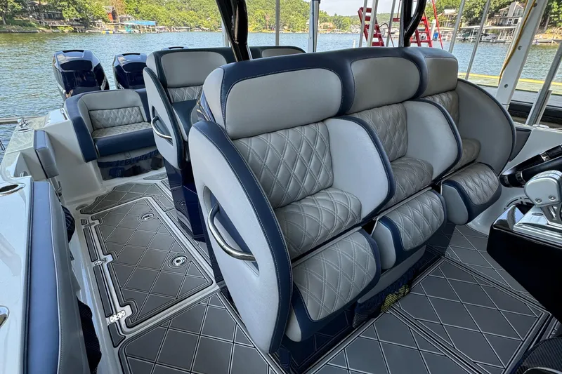  Yacht Photos Pics 2019 Nor-Tech 390 Sport Center Console with luxurious seating and stylish interior design.