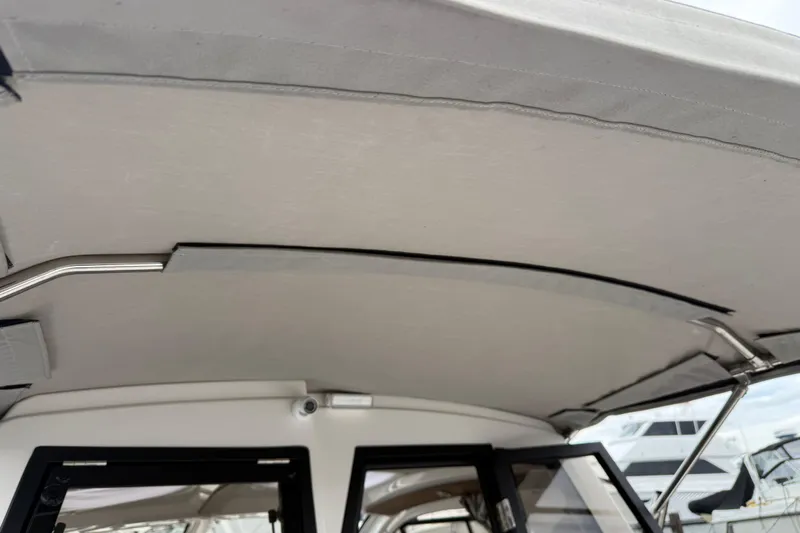  Yacht Photos Pics 2024 Solara S-250 Coupe interior roof with sleek design and modern features.