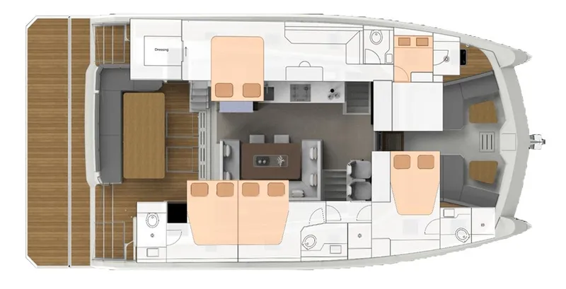  Yacht Photos Pics Floor plan of 2025 Aventura 56 Motor Yacht, showcasing interior layout and design.