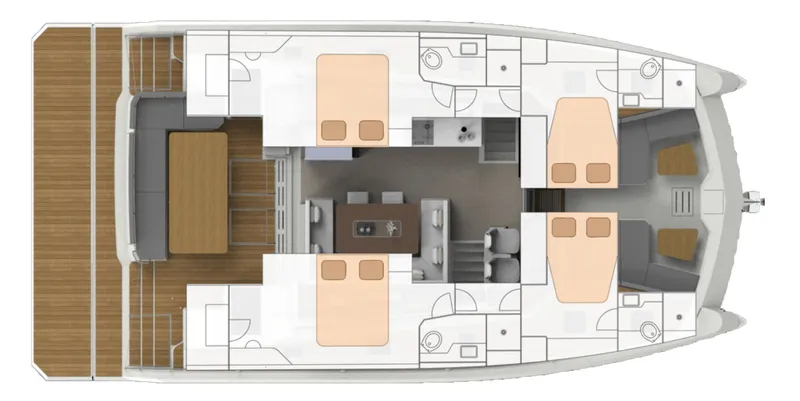  Yacht Photos Pics Floor plan of 2025 Aventura 56 Motor Yacht, featuring spacious cabins and modern layout.