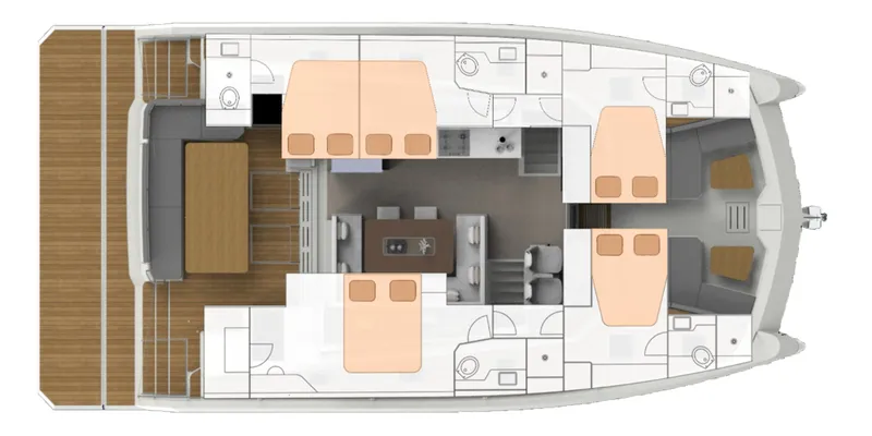  Yacht Photos Pics Floor plan of 2025 Aventura 56 Motor Yacht, featuring spacious cabins and modern amenities.