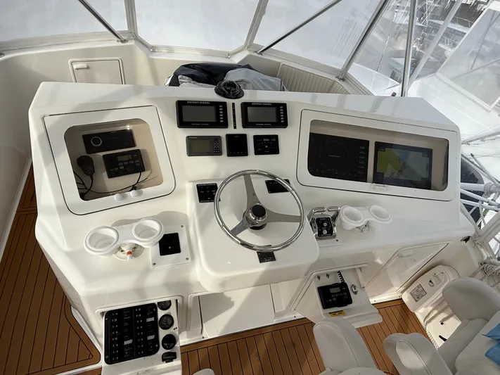 Split Decision Yacht Photos Pics Helm of Ocean Yachts 46 Super Sport 2005.