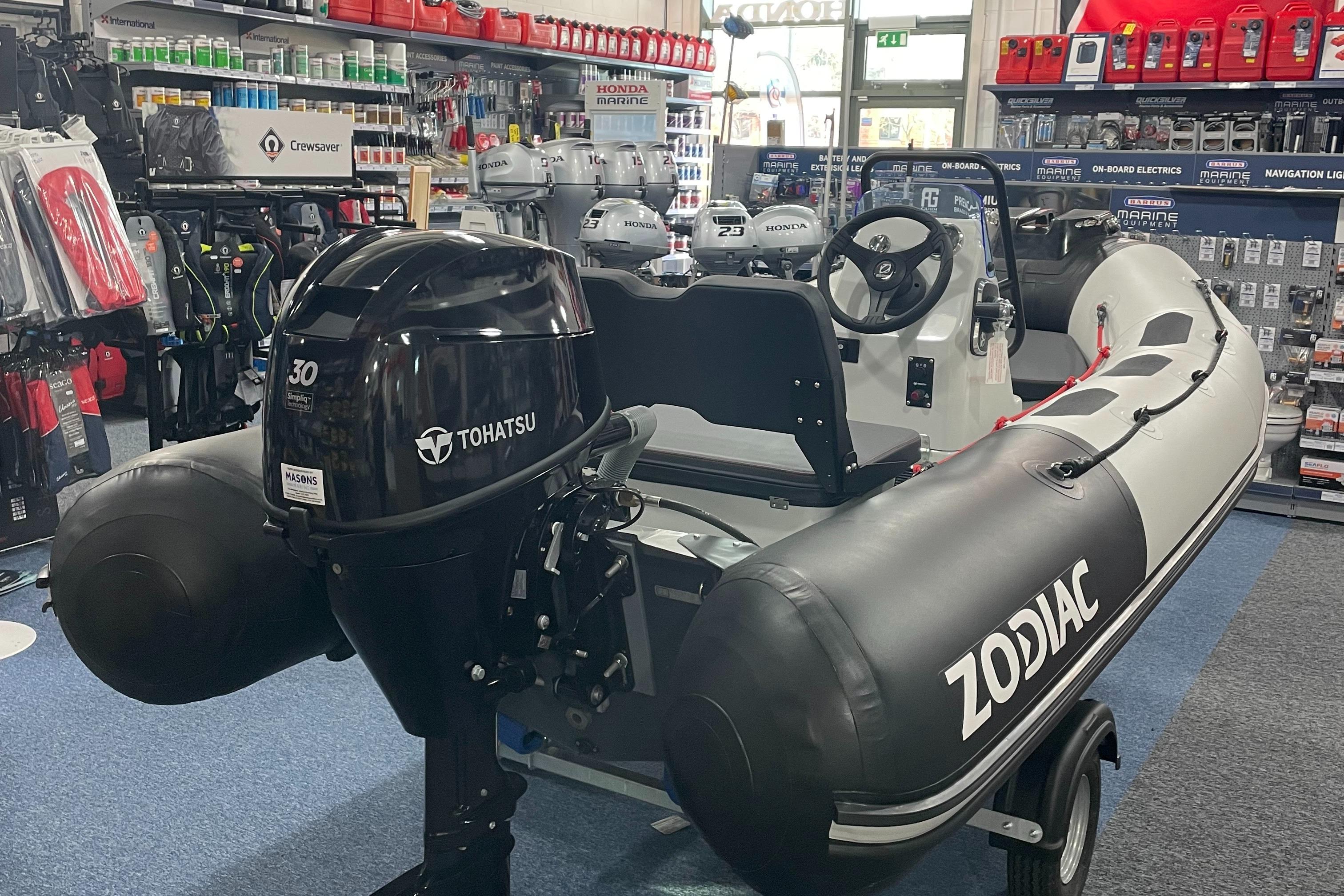 Zodiac Open 3.4 with Latest Tohatsu 30 & Trailer 3m 2023 Devon
