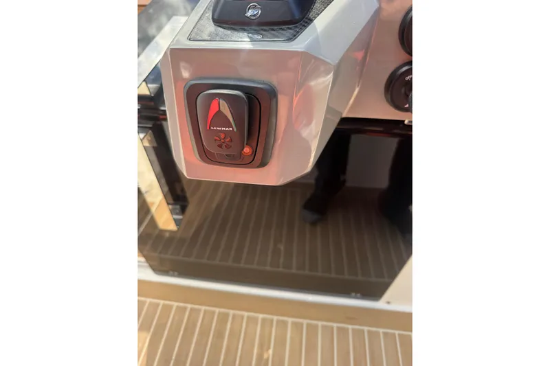  Yacht Photos Pics Control panel on 2022 De Antonio Yachts D42 Open, featuring Lewmar switch.
