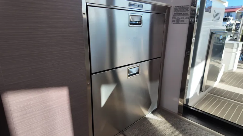 Tut Yacht Photos Pics Stainless steel double fridge on Leopard 42 Sail 2025.