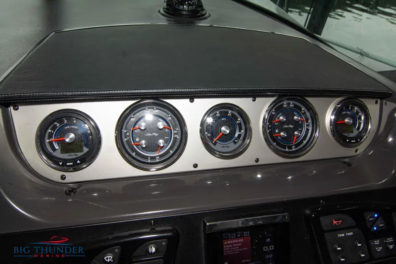  Yacht Photos Pics Dashboard of 2016 Sea Ray 370 Sundancer with gauges and controls.