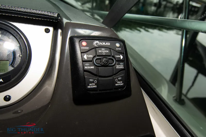  Yacht Photos Pics Control panel of a 2016 Sea Ray 370 Sundancer boat.