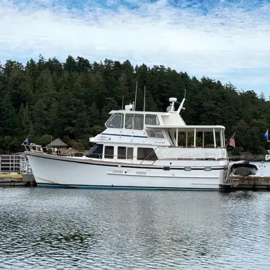 Blue Agave Yacht Photos Pics 1983 Ocean Alexander 43 Flush Aft Deck