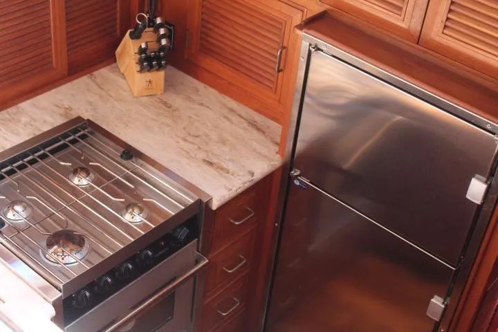 Blue Agave Yacht Photos Pics Propane stove and oven, full sized refrigerator / freezer