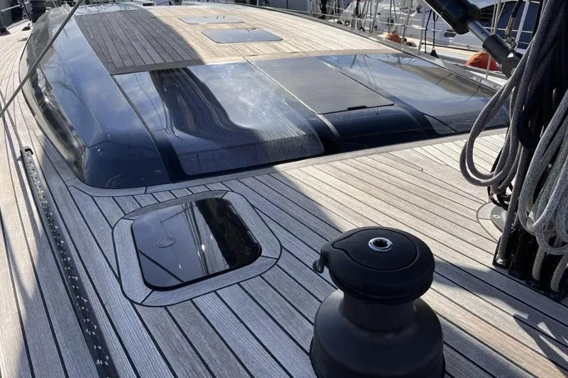 SueÑo Yacht Photos Pics Deck of 2016 Ice Yachts 62 sailboat with sleek design and modern fittings.