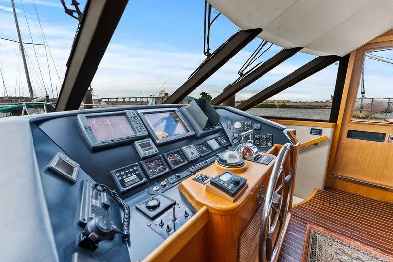 Five O'clock Yacht Photos Pics Pilothouse Helm