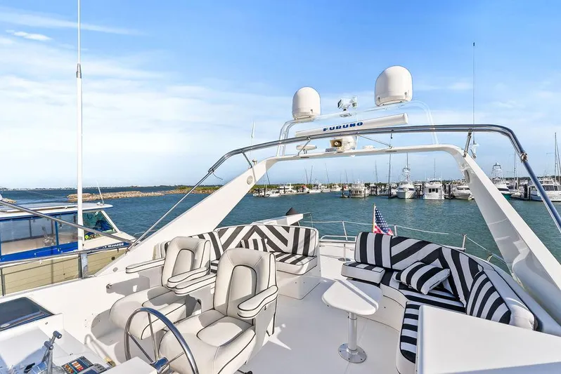 Five O'clock Yacht Photos Pics View aft from flybridge helm