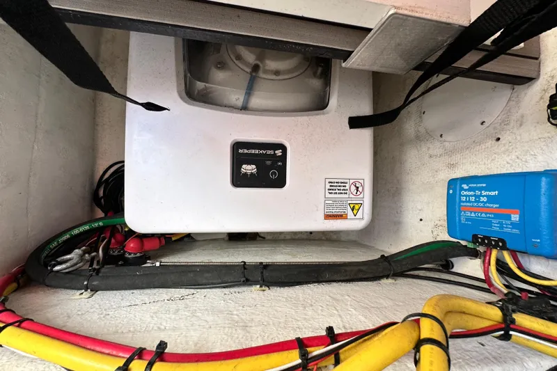 Cherokee Yacht Photos Pics Electrical components inside a 2022 Ocean Runner 29 Center Console boat.