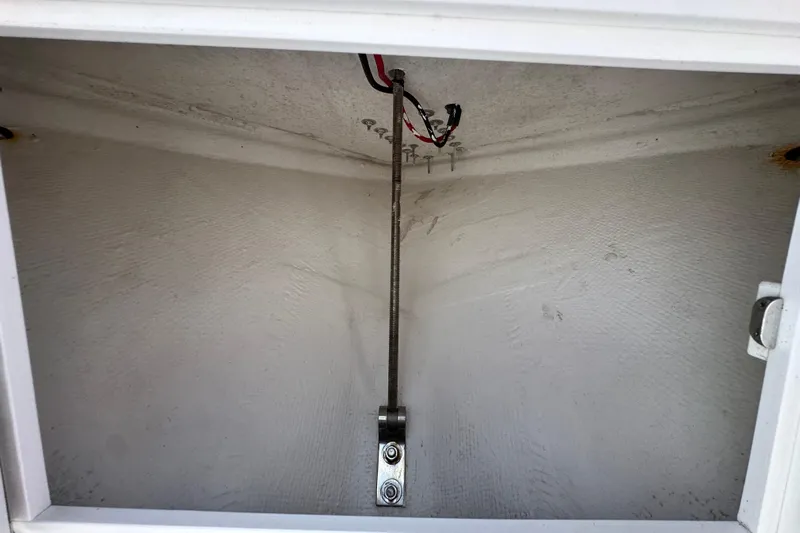 Cherokee Yacht Photos Pics Empty storage compartment in 2022 Ocean Runner 29 Center Console boat.