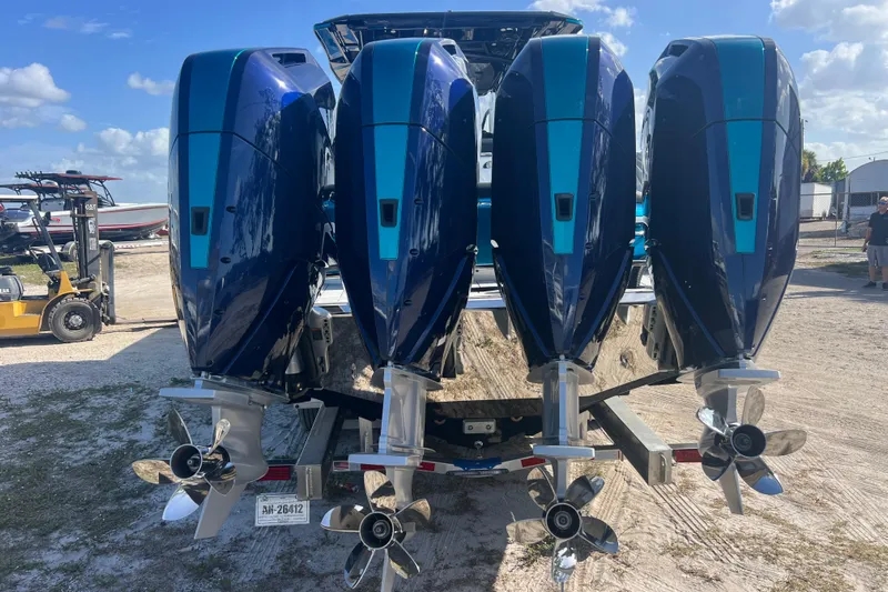  Yacht Photos Pics 2026 Nor-Tech 390 Sport Center Console with four powerful outboard engines.