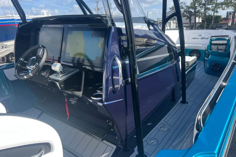  Yacht Photos Pics 2026 Nor-Tech 390 Sport Center Console with modern cockpit and navigation screens.