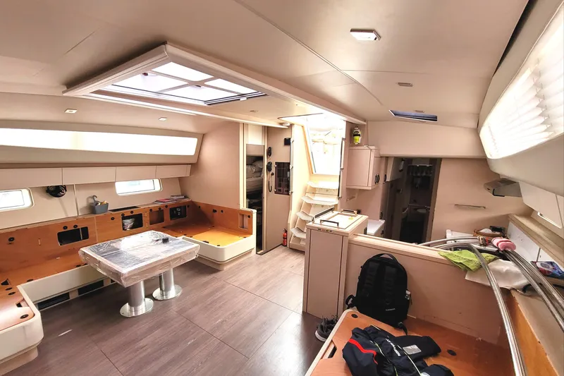 Ana Maria III Yacht Photos Pics Interior of 2022 Jeanneau 65 yacht, featuring modern design and spacious layout.