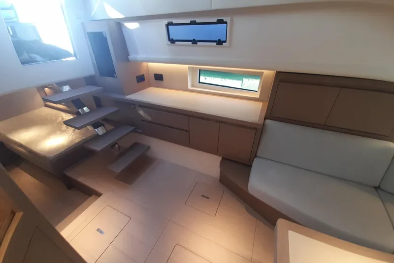  Yacht Photos Pics Interior of 2026 Pardo Yachts 43, featuring modern design and comfortable seating.