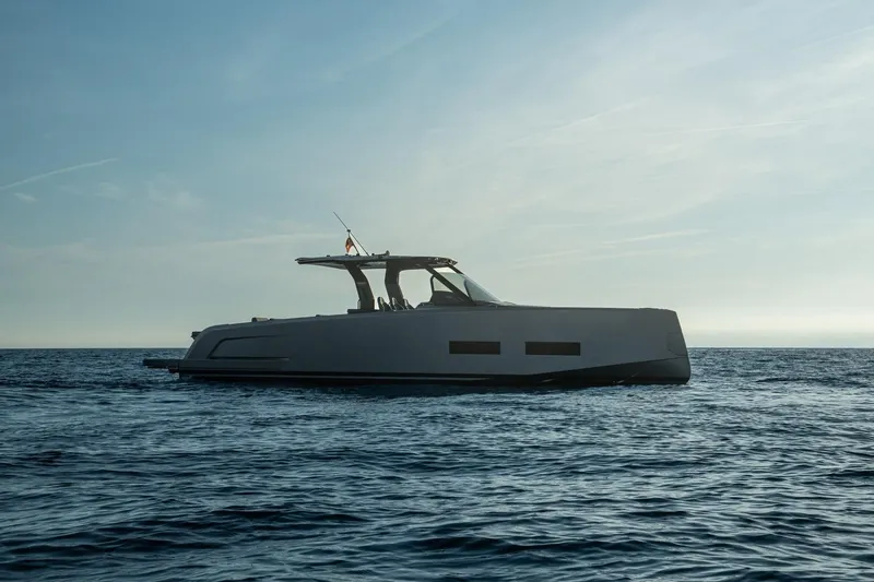  Yacht Photos Pics 2026 Pardo Yachts 43 cruising on open sea at sunset.