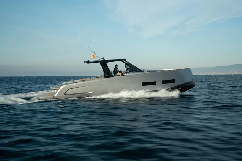  Yacht Photos Pics 2026 Pardo Yachts 43 cruising on open water under clear skies.