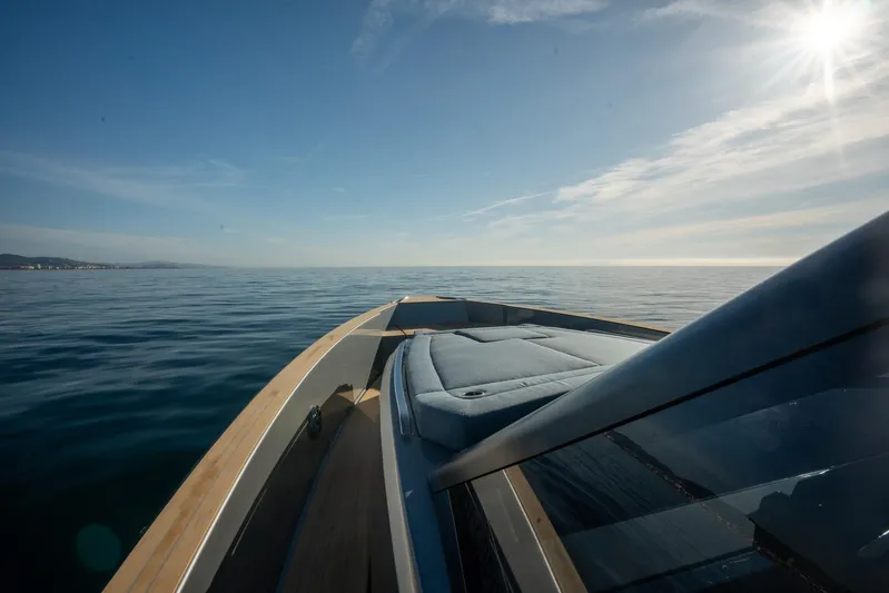 Yacht Photos Pics 2026 Pardo Yachts 43 cruising on calm sea under clear blue sky.