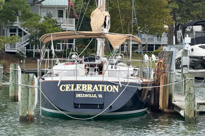 Celebration Yacht Photos Pics Sailboat "Celebration" docked in Deltaville, VA, Tartan 4100, 2001 model.