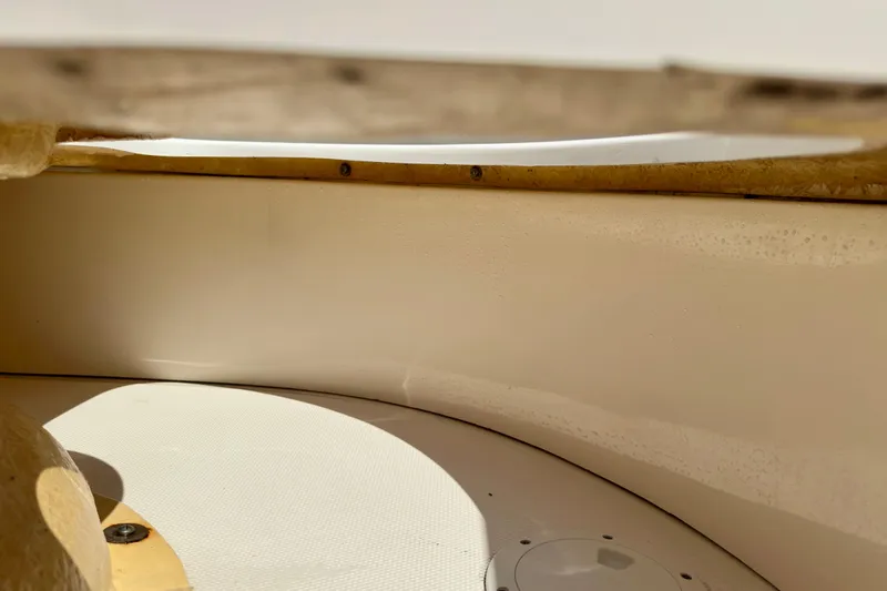 Lonie Marie Yacht Photos Pics Interior view of 2008 Sea Ray 340 Sundancer boat, showing seating area details.