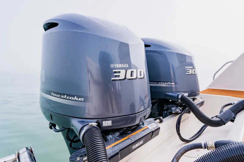  Yacht Photos Pics Twin Yamaha 300 four-stroke engines on 2021 Grady-White Canyon 306 boat.