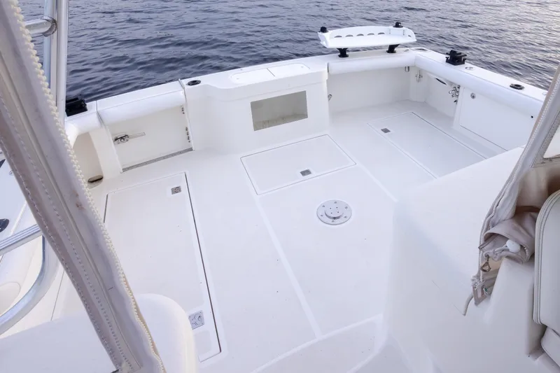  Yacht Photos Pics 2006 Cabo 40 Express boat deck with spacious seating and ocean view.