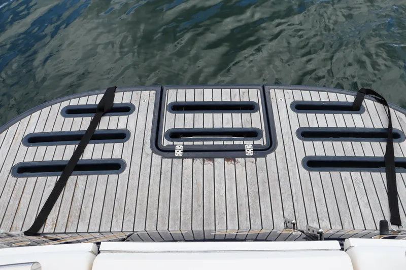 Cara Mia Yacht Photos Pics Swim platform of 2012 Tiara Yachts 3100 Coronet on water.