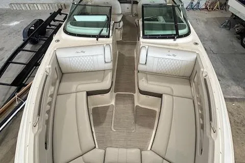  Yacht Photos Pics 2021 Sea Ray SLX 310 boat with spacious seating and elegant design.