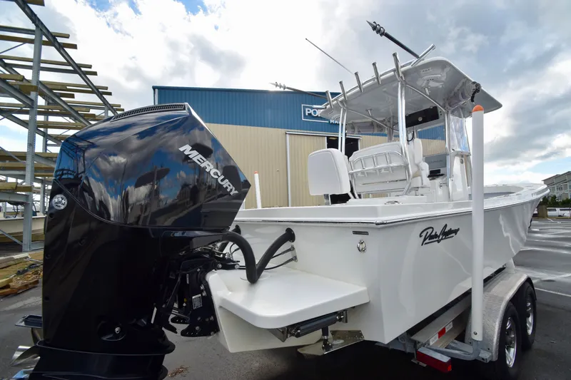  Yacht Photos Pics 2023 Pair Customs 24 Deep V boat with Mercury engine.