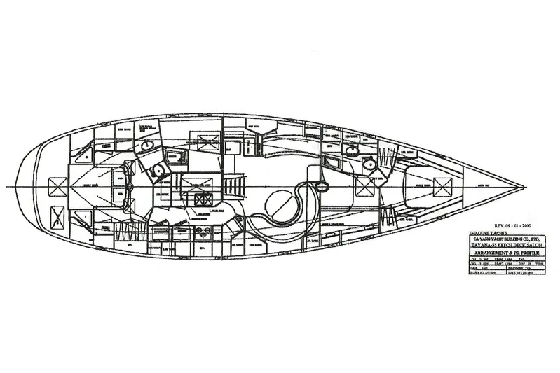 Dragon Dance Yacht Photos Pics Layout - line drawing