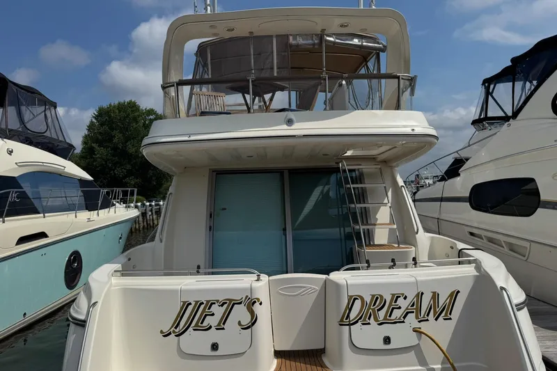 Jjetsdream Yacht Photos Pics 1999 Maxum 4600 SCB yacht named "Jet's Dream" docked at marina.