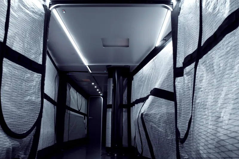 Bullitt Yacht Photos Pics Interior of a 2018 Wally Custom yacht with modern lighting and sleek design.