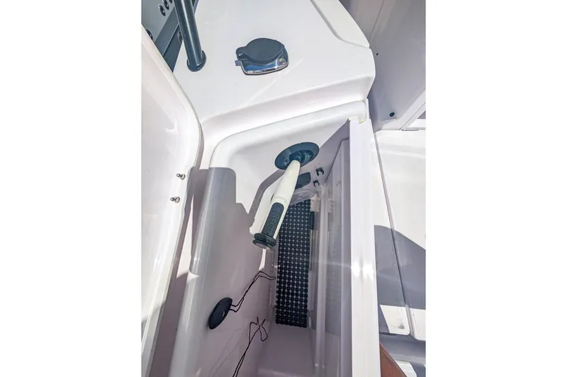  Yacht Photos Pics Interior view of 2024 Axopar 37XC CROSS CABIN BRABUS Trim, showcasing sleek design details.