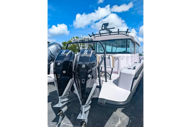  Yacht Photos Pics 2024 Axopar 37XC CROSS CABIN BRABUS Trim with dual outboard engines.