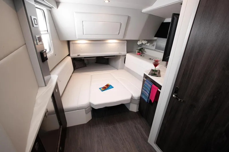  Yacht Photos Pics Manufacturer Provided Image: 2021 Formula 380 Super Sport Crossover OB cabin interior with modern amenities.