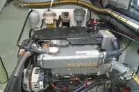 2017 Leopard 45 Yanmar engine in boat's engine compartment